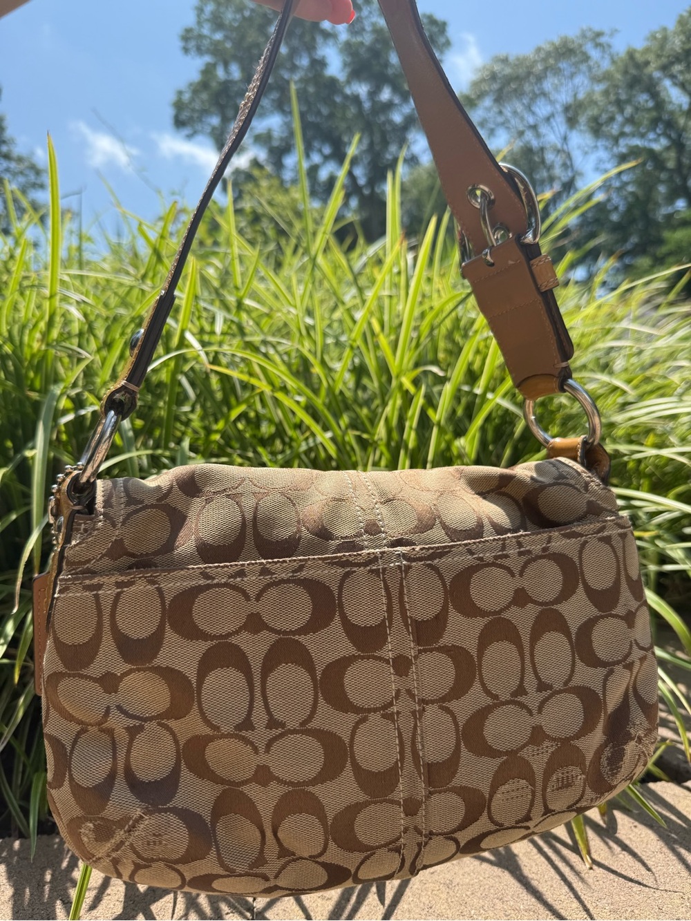 Coach Soho flap Signature Canvas Shoulder Bag - Picture 4 of 8